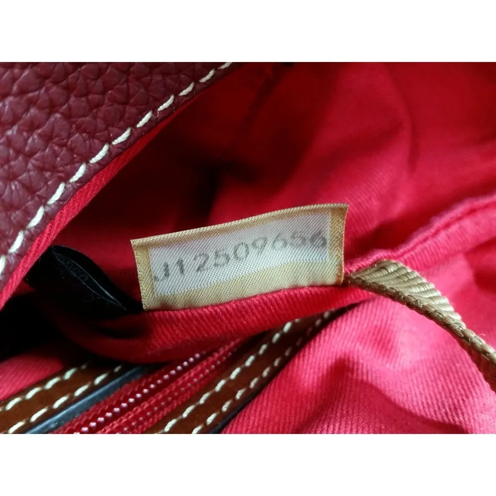 Dooney & Bourke Pebble Grain Leather Shoulder Bag Wine Red